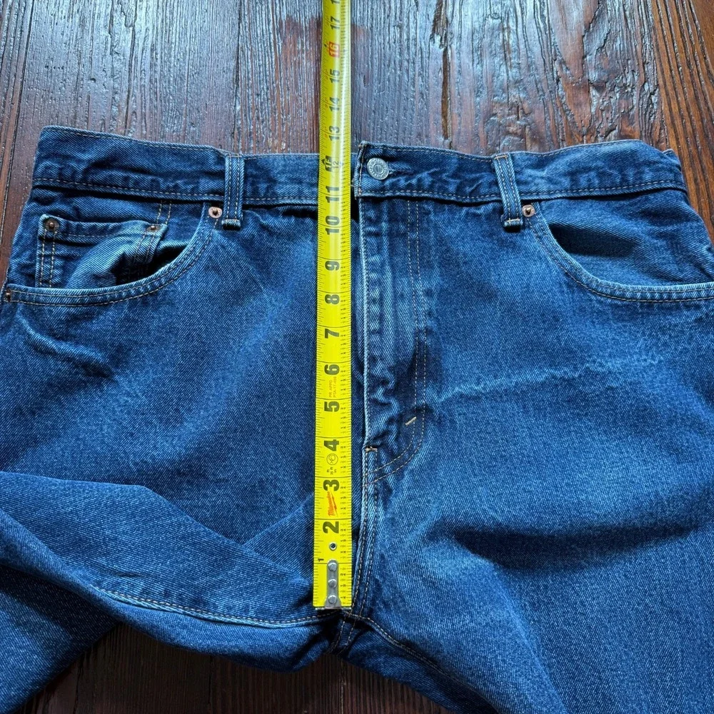 Levis 517 Jeans‎ Mens 38x30 Blue Dark Wash Bootcut Fade Whiskers Cowboy Western